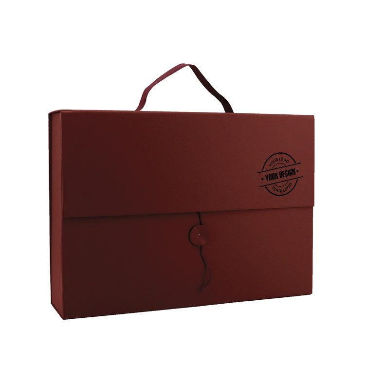 Briefcase for documents in red color