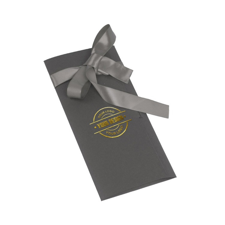 Φάκελοι με κορδέλα σε γκρι χρώμα