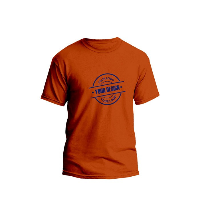 T-shirt πορτοκαλί με 1 χρώμα εκτύπωσης