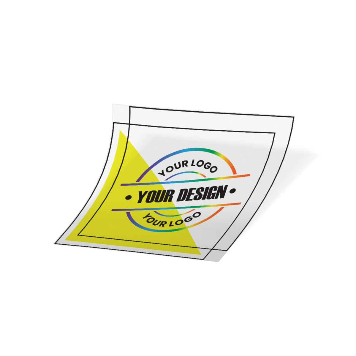 Adesivo di PP con stampa digitale quadrato