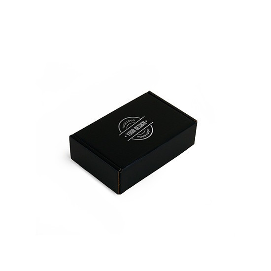 E-commerce boxes in black color with 1 color printing
