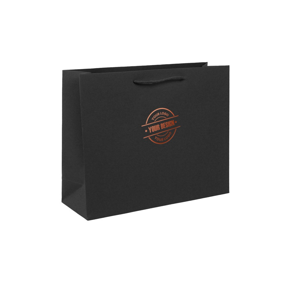 Elegant line χάρτινες τσάντες γκρι χρώμα