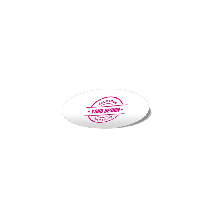 PP sticker with 1 color printing oval