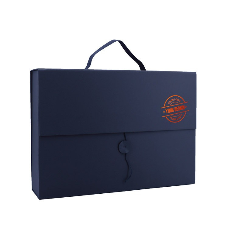 Briefcase for documents in blue color