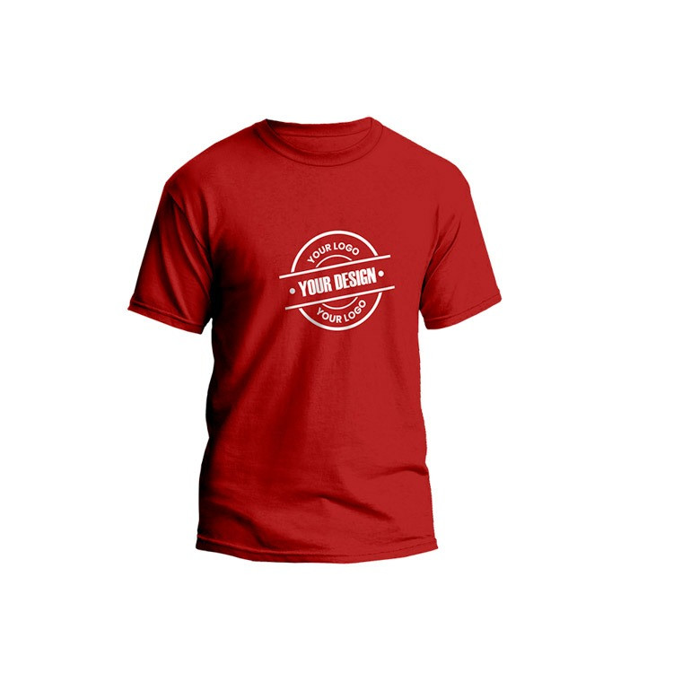 T-shirt κόκκινο με 1 χρώμα εκτύπωσης